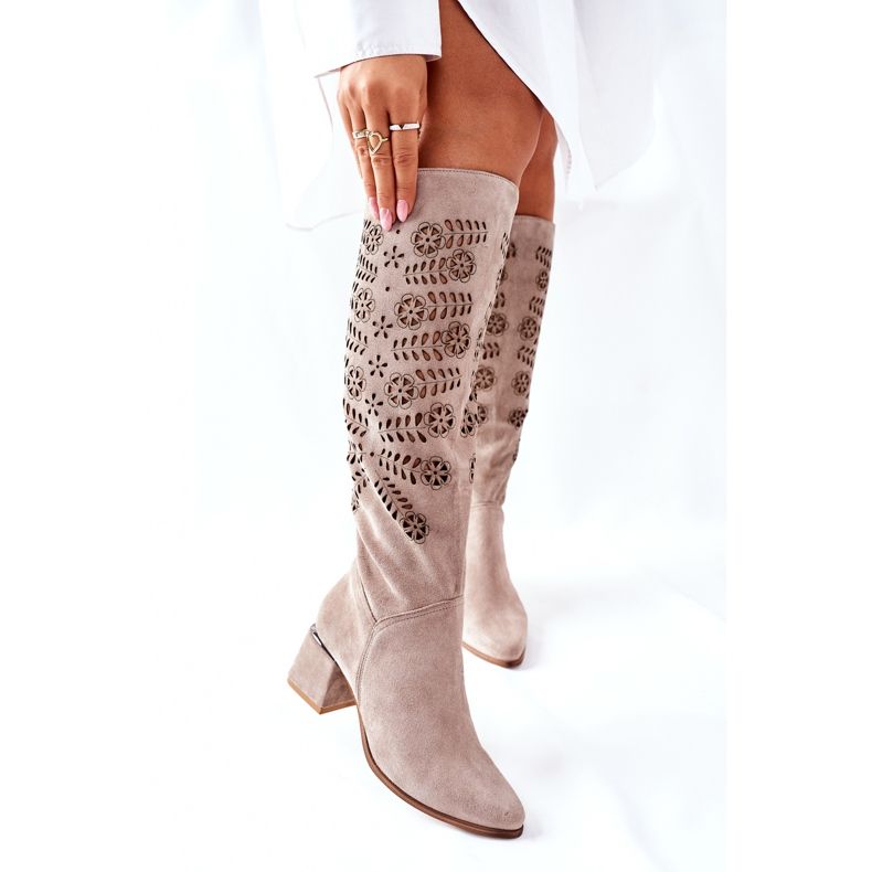 Lewski Shoes Suede Lewski Boots Openwork Brown Romena 2