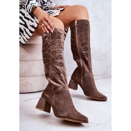 Lewski Shoes Suede Lewski Boots Openwork Brown Romena 2