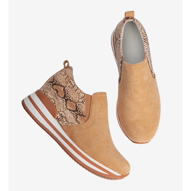 BM Orange sneakers on the Infinitale wedge 1