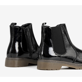Women's black patent Losaria boots 1