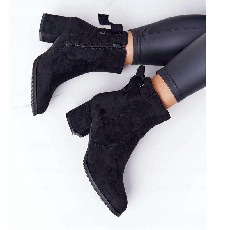 PJ1 Women's Black Warm Boots On A Heel Kayla 3