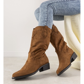 Camel LuckyShoes cowboy boots brown 1