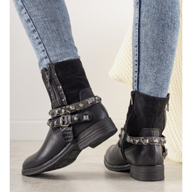 Black boots with a studded Elffie headband 1