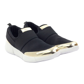 McKey Black gold sports softshell shoes yellow 4