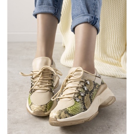 Beige sneakers on a high Lissa sole 1