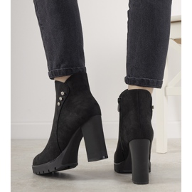 Castaneda black suede boots on the post 1