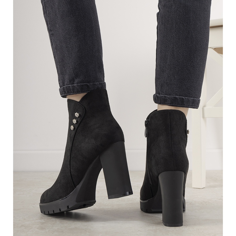 Castaneda black suede boots on the post 1