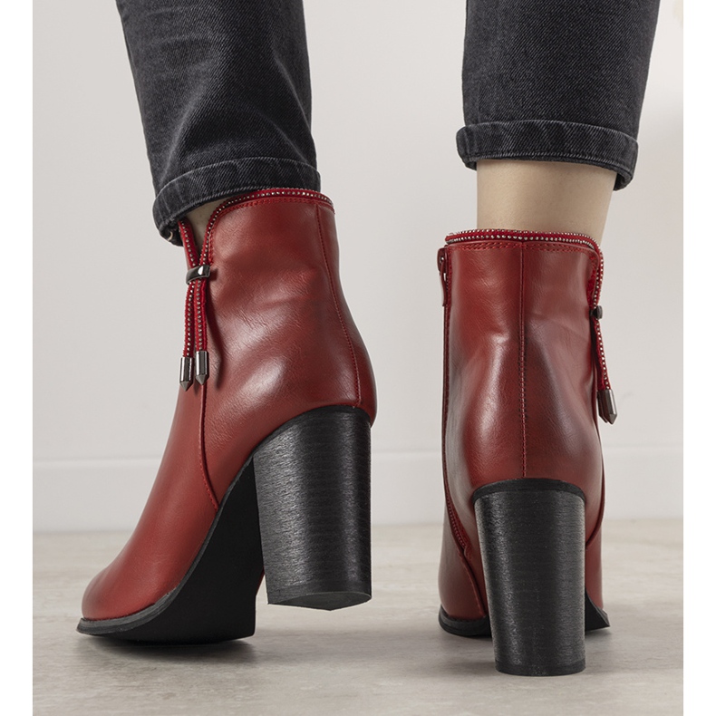 Murillo women's red ankle boots 1