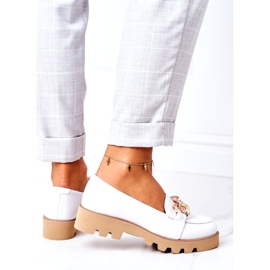 Leather loafers Lewski Shoes 3040 White 3