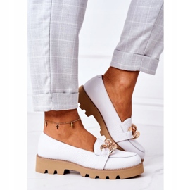 Leather loafers Lewski Shoes 3040 White 5