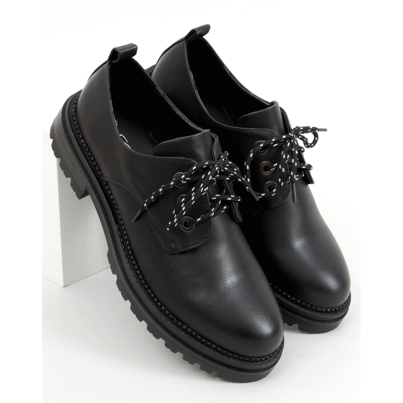 Black 9586 Black laced loafers 1 Black 9586 Black laced loafers 1