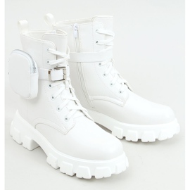 White Workery boots with a pouch 7705 White 1