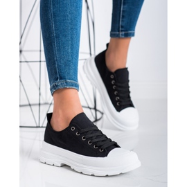 SHELOVET Textile Fashion Sneakers black 2