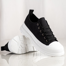 SHELOVET Textile Fashion Sneakers black 1