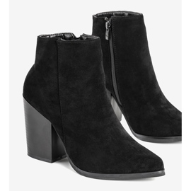 Black ankle boots on the post of Milady 1