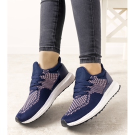 Thailand women's navy blue sports sneakers pink 1 Thailand women's navy blue sports sneakers pink 1