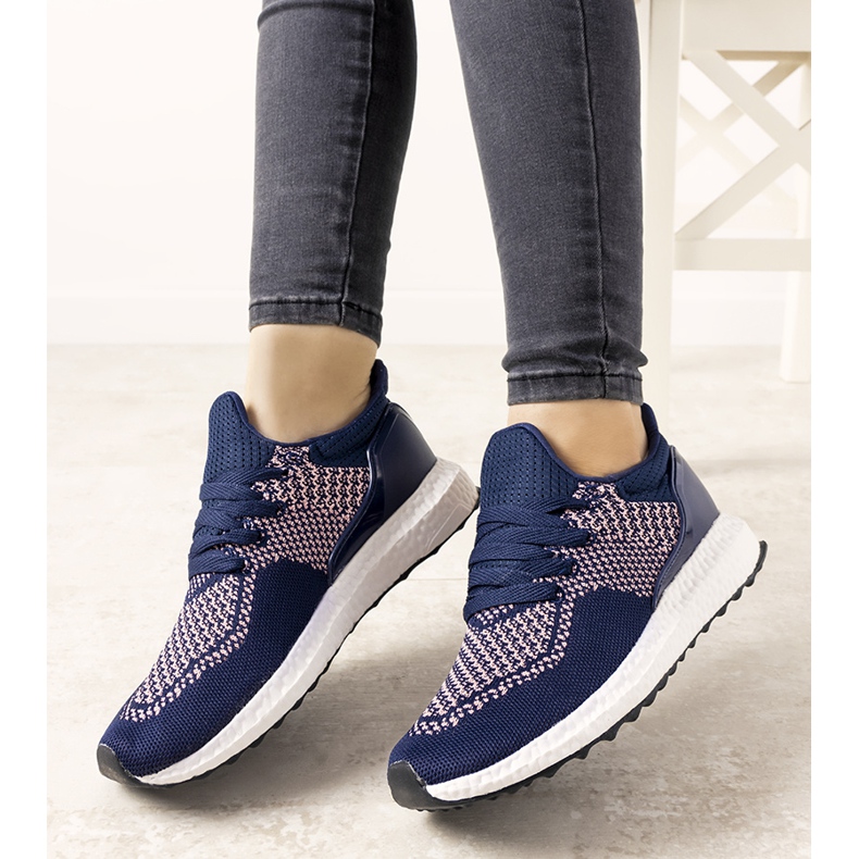 Thailand women's navy blue sports sneakers pink 1 Thailand women's navy blue sports sneakers pink 1