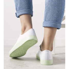 Senor women's white and green sneakers 1
