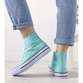 Turquoise sneakers Felis ankle blue 1 Turquoise sneakers Felis ankle blue 1