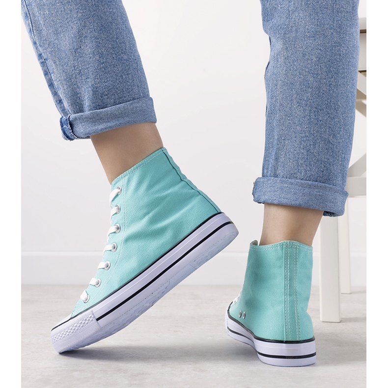 Turquoise sneakers Felis ankle blue 1