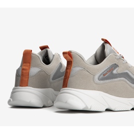 Gray men's sports shoes, Rodarte sneakers grey 1