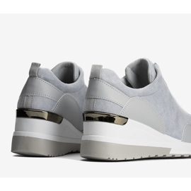 Gray Velasco suede wedge sneakers grey 1 Gray Velasco suede wedge sneakers grey 1