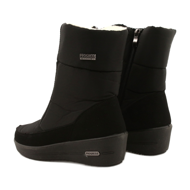 Women's light snow boots on the fur progress progj-22-126 black 3 Women's light snow boots on the fur progress progj-22-126 black 3