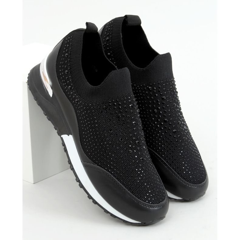 Black AD-359 Black socks sports shoes 1