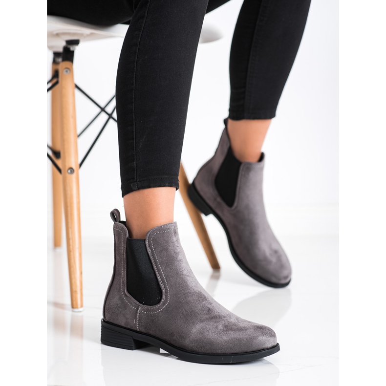 SHELOVET Stylish Chelsea boots grey 1
