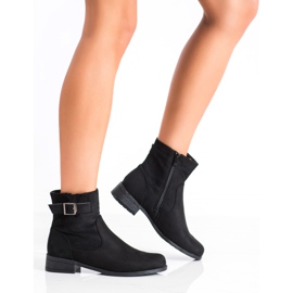 SHELOVET Casual Suede Booties black 2