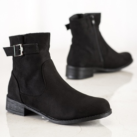 SHELOVET Casual Suede Booties black 1