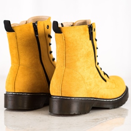 SHELOVET Yellow Trappers With Decorative Zipper 1
