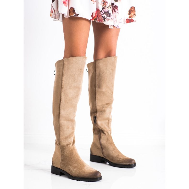 Casual suede VINCEZA boots beige 1 Casual suede VINCEZA boots beige 1