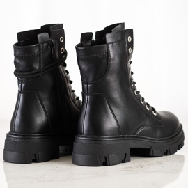 Bestelle Lace-up Workers With Eco Leather black 1 Bestelle Lace-up Workers With Eco Leather black 1