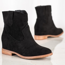 SHELOVET Cowboy boots on a wedge black 1