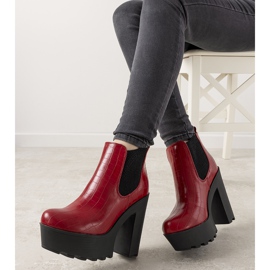 Red ankle boots on the Zellola post 1