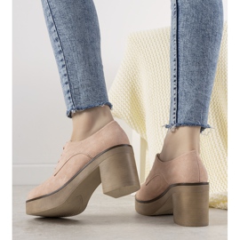 Pink lace-up ankle boots on the Cortona post 1 Pink lace-up ankle boots on the Cortona post 1