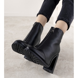 Black elegant women's boots on the Aland post 1