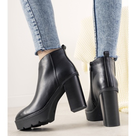 Classic black boots on the post for women My Need 1