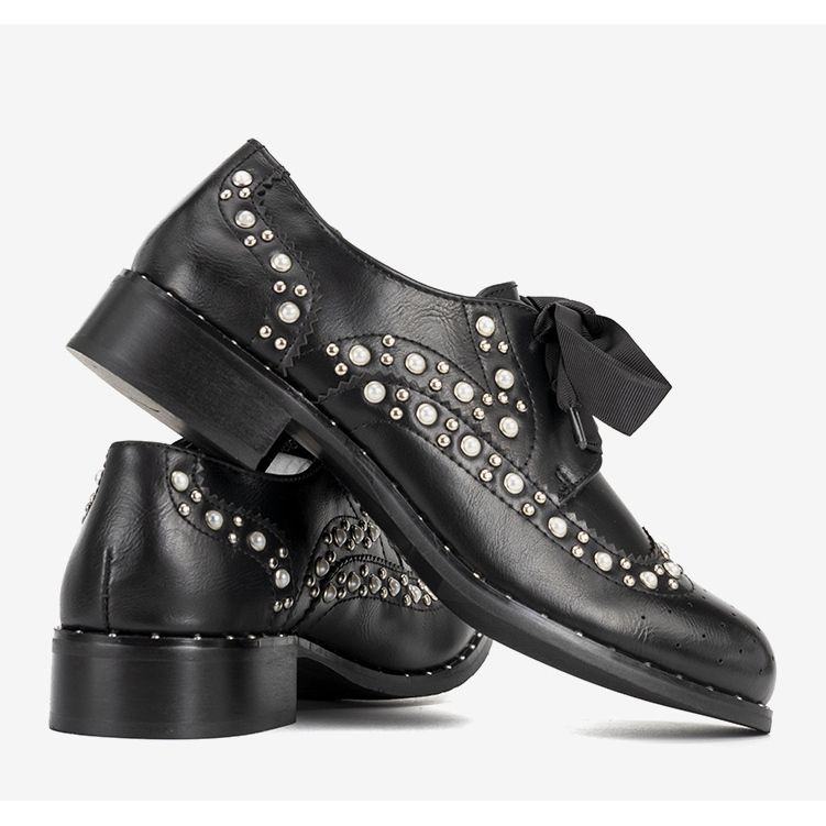 Black oxfords with Delvis studs 1