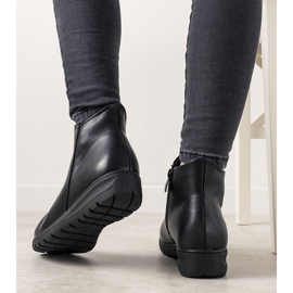 Black smooth flat Garrido boots 2