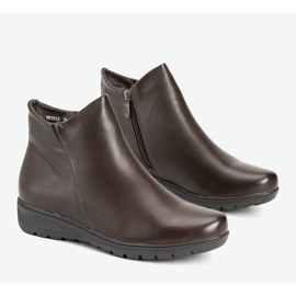 Garrido brown smooth flat boots 1