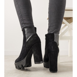 Black women's boots on a thick sole Idalina 1 Black women's boots on a thick sole Idalina 1