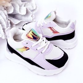 Children's Sport Shoes Sneakers Black-Violet Game Time white 4