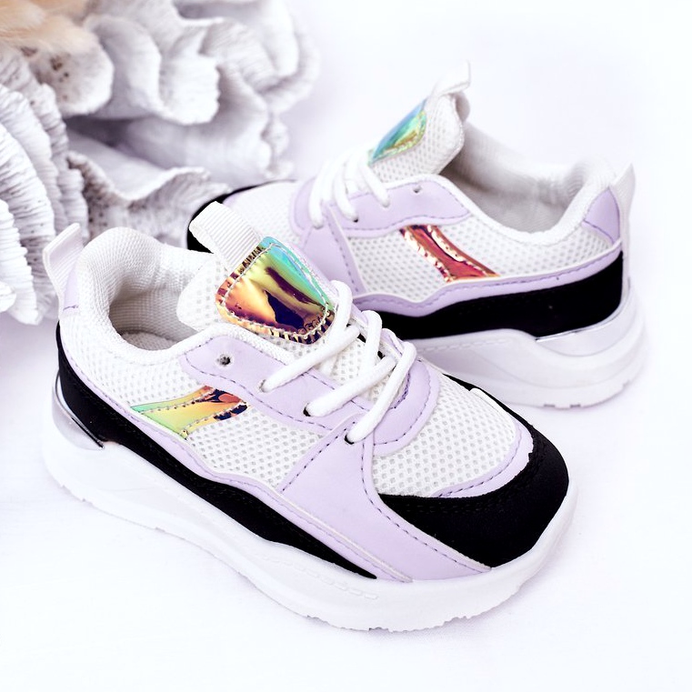 Children's Sport Shoes Sneakers Black-Violet Game Time white 4
