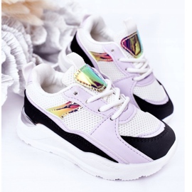 Children's Sport Shoes Sneakers Black-Violet Game Time white purple 3