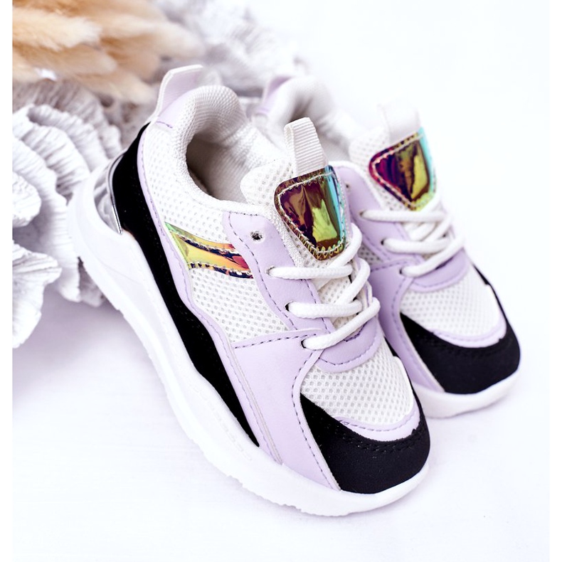 Children's Sport Shoes Sneakers Black-Violet Game Time white purple 1
