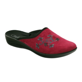 Befado women's shoes 552D004 burgundy slippers red multicolored 1