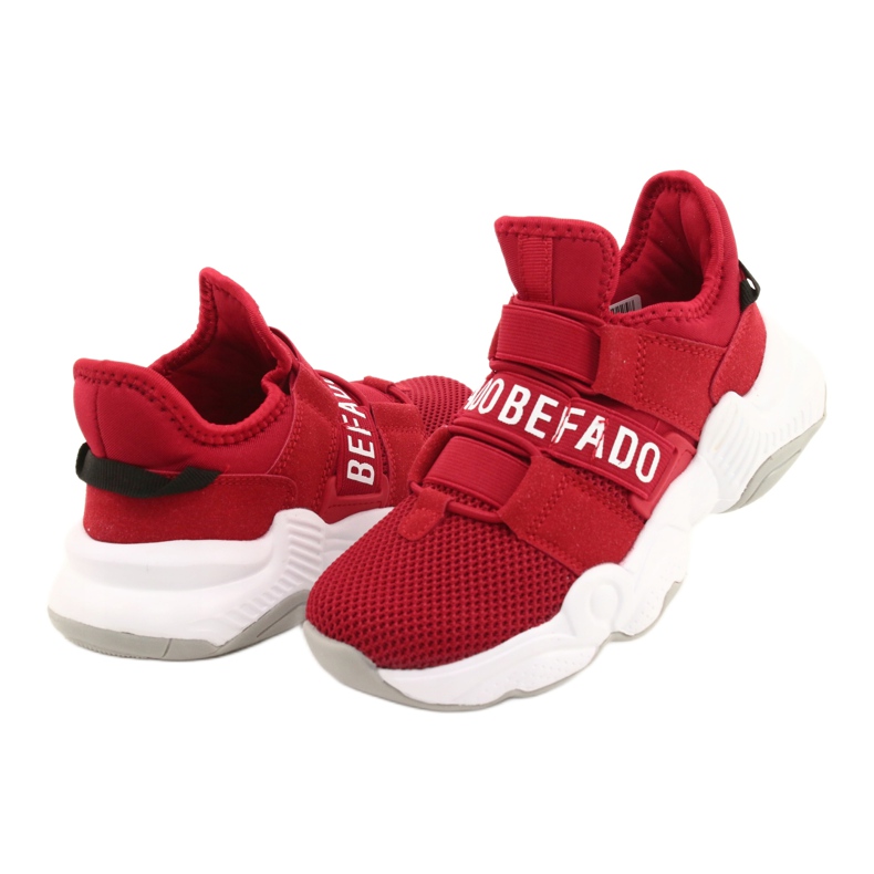 Befado children's shoes 516Y064 white red 4 Befado children's shoes 516Y064 white red 4