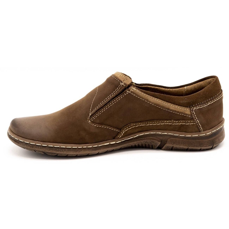 KOMODO Brown men's leather slip-on shoes 860K 1
